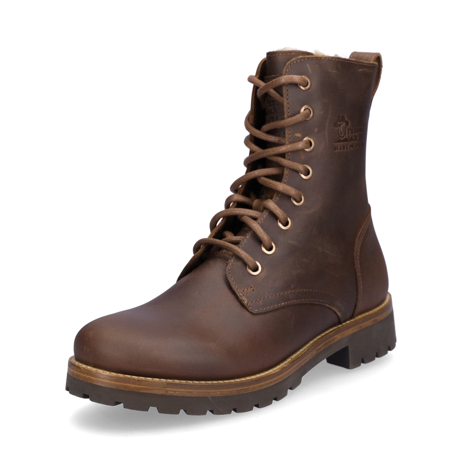 Panama Jack Damen Schnürstiefelette braun