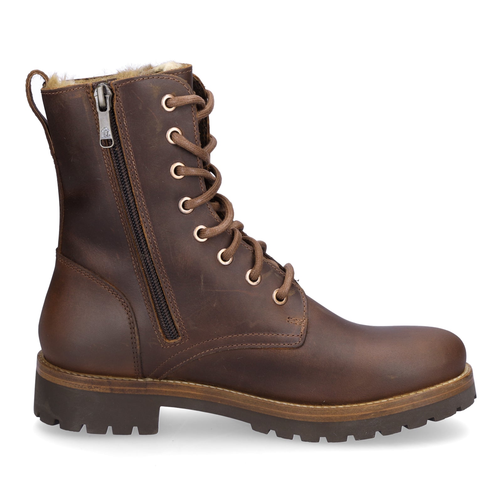 Panama Jack Damen Schnürstiefelette braun