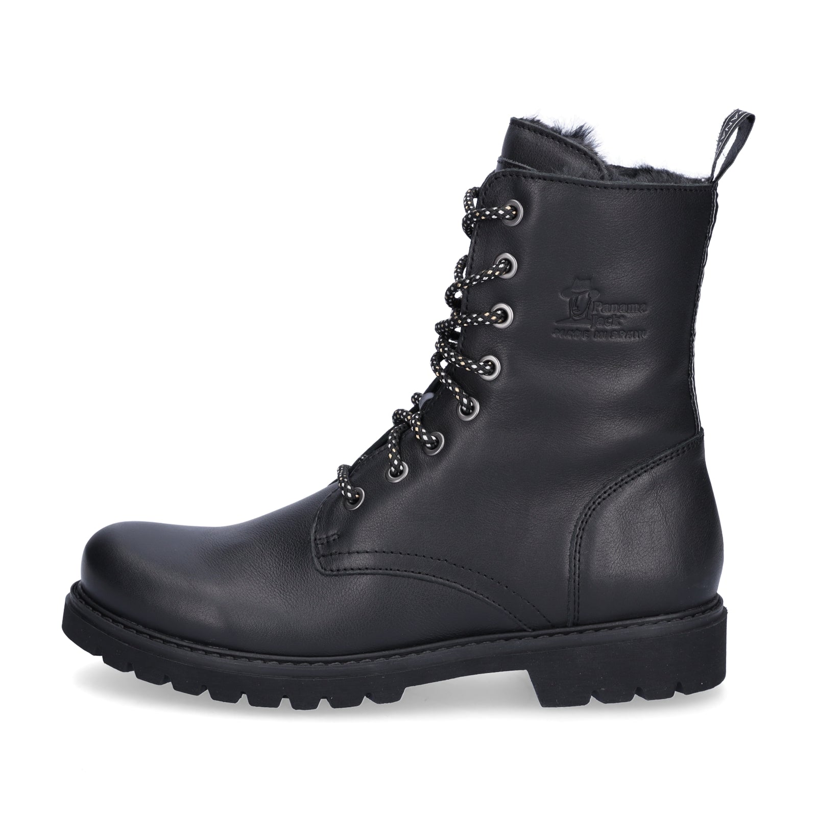 Panama Jack women's lace-up ankle boots black