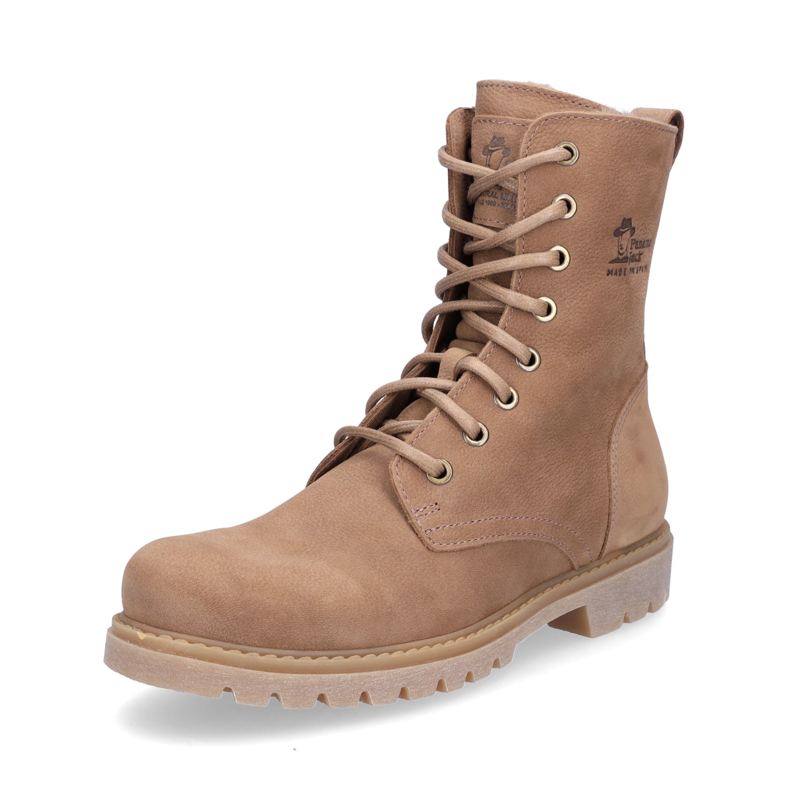 Panama Jack Damen Schnürstiefelette taupe