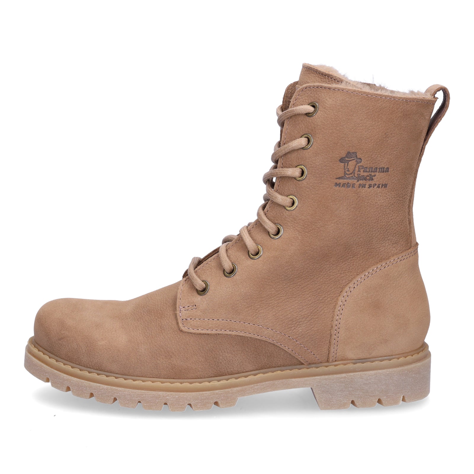 Panama Jack Damen Schnürstiefelette taupe