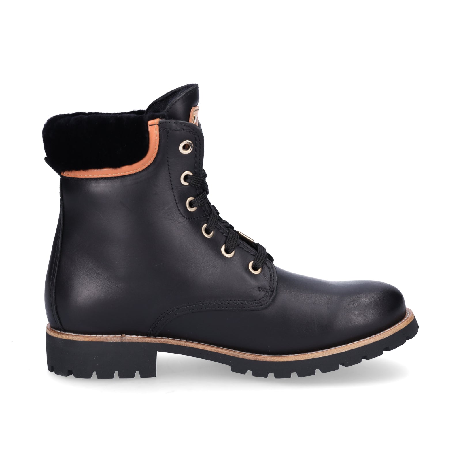 Panama Jack women's lace-up ankle boots black