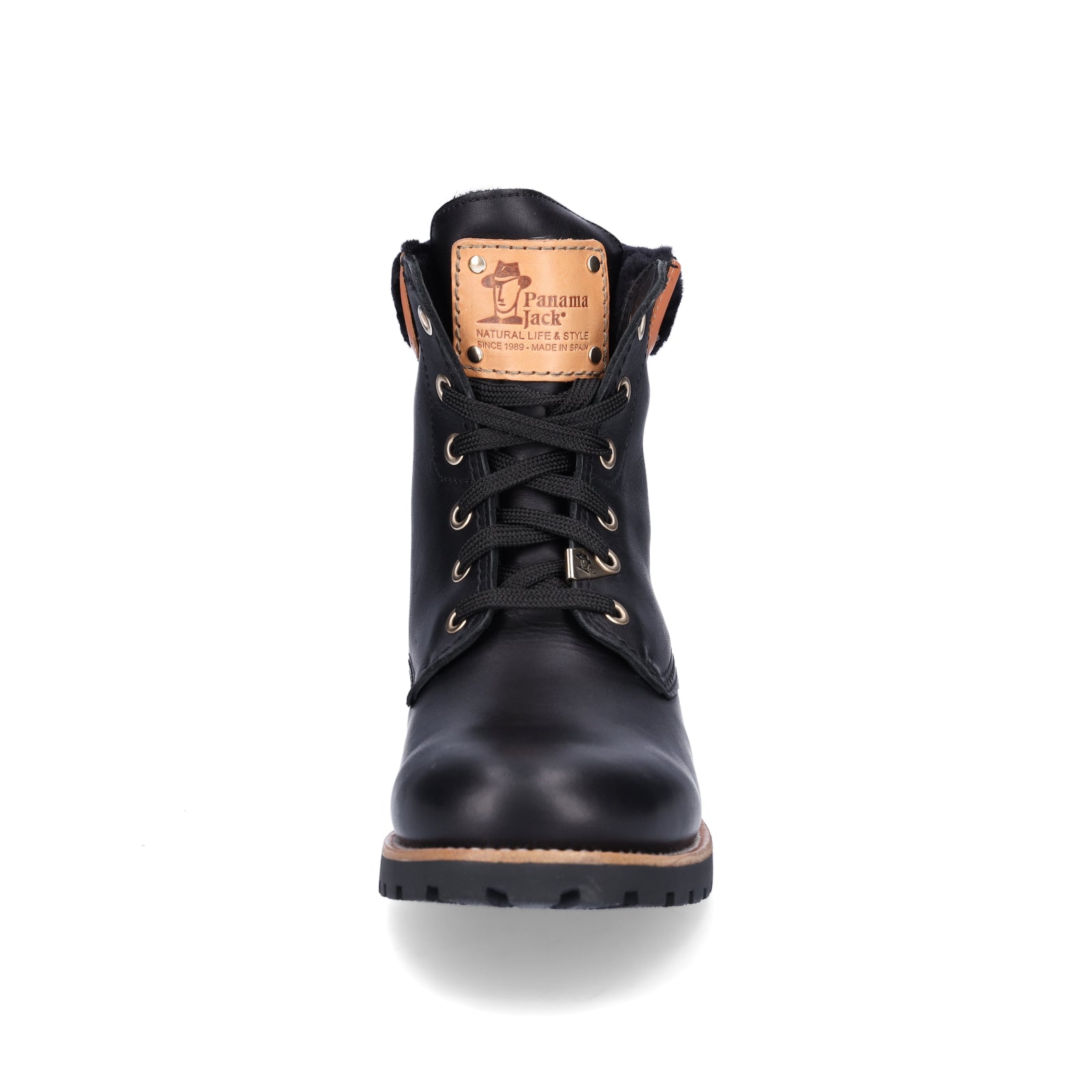 Panama Jack women's lace-up ankle boots black