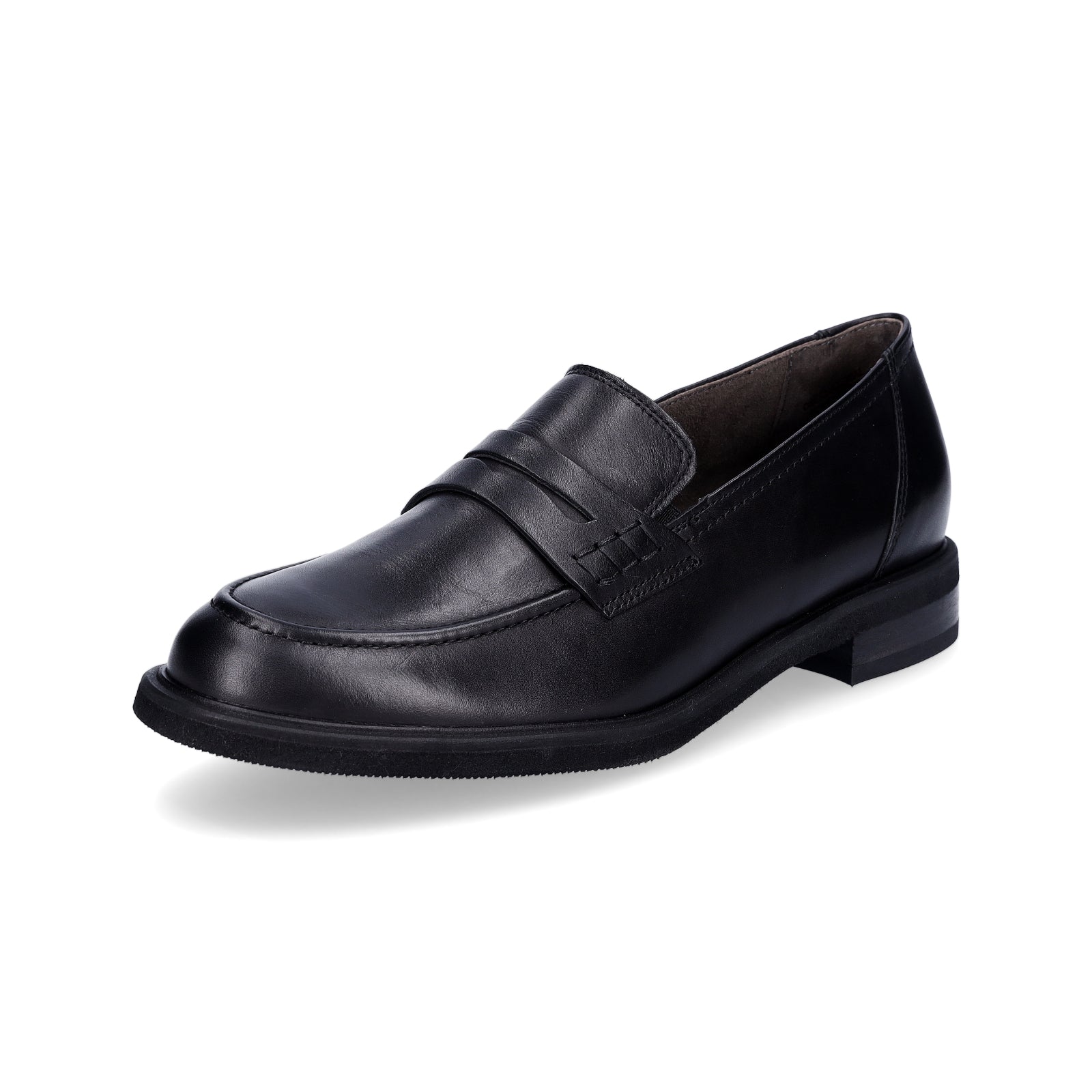 Paul Green women's leather loafers black