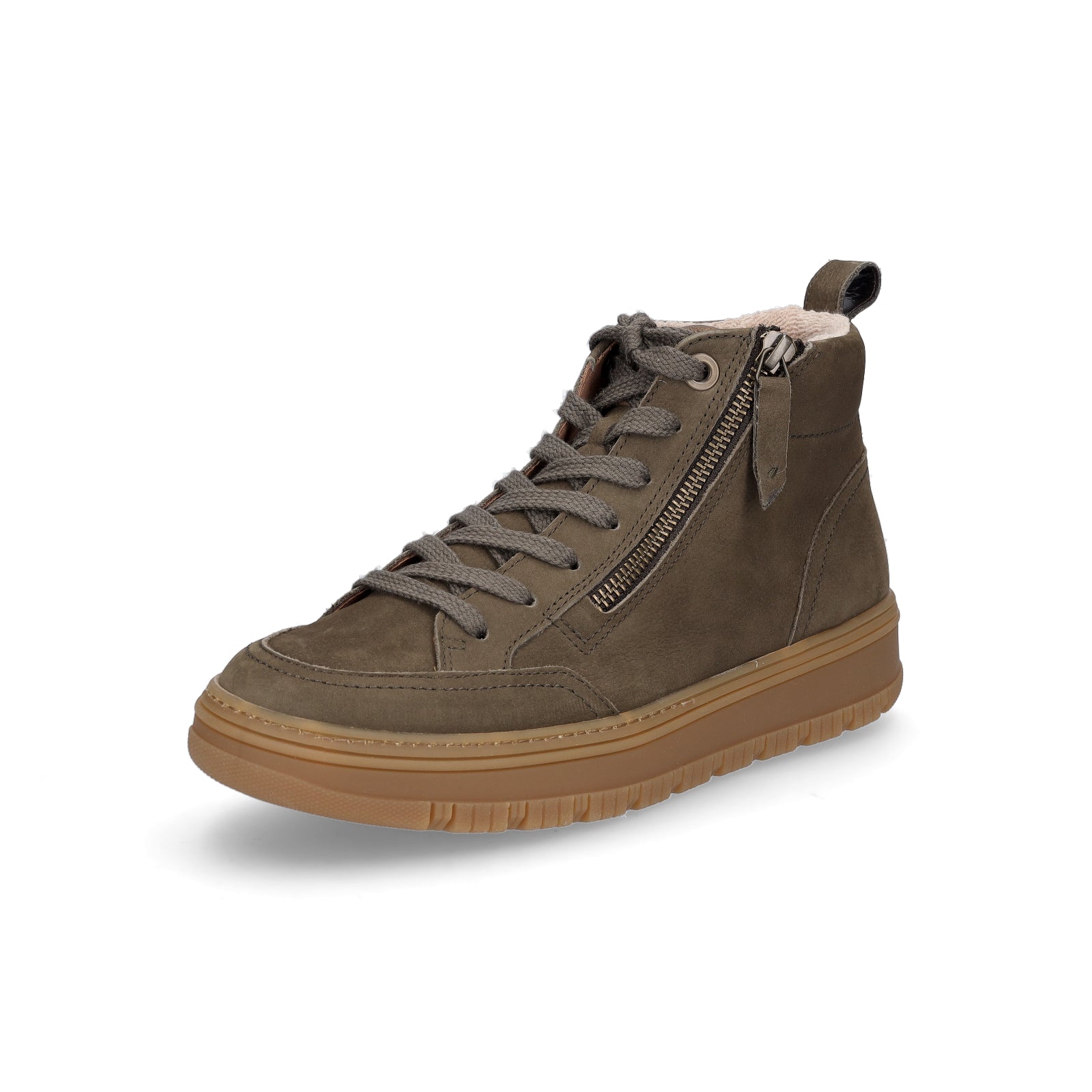 Paul Green women's high-top sneakers olive green