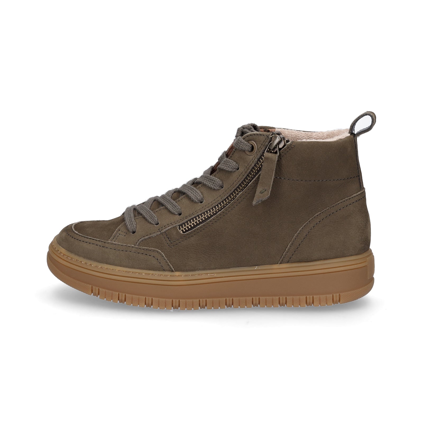 Paul Green women's high-top sneakers olive green