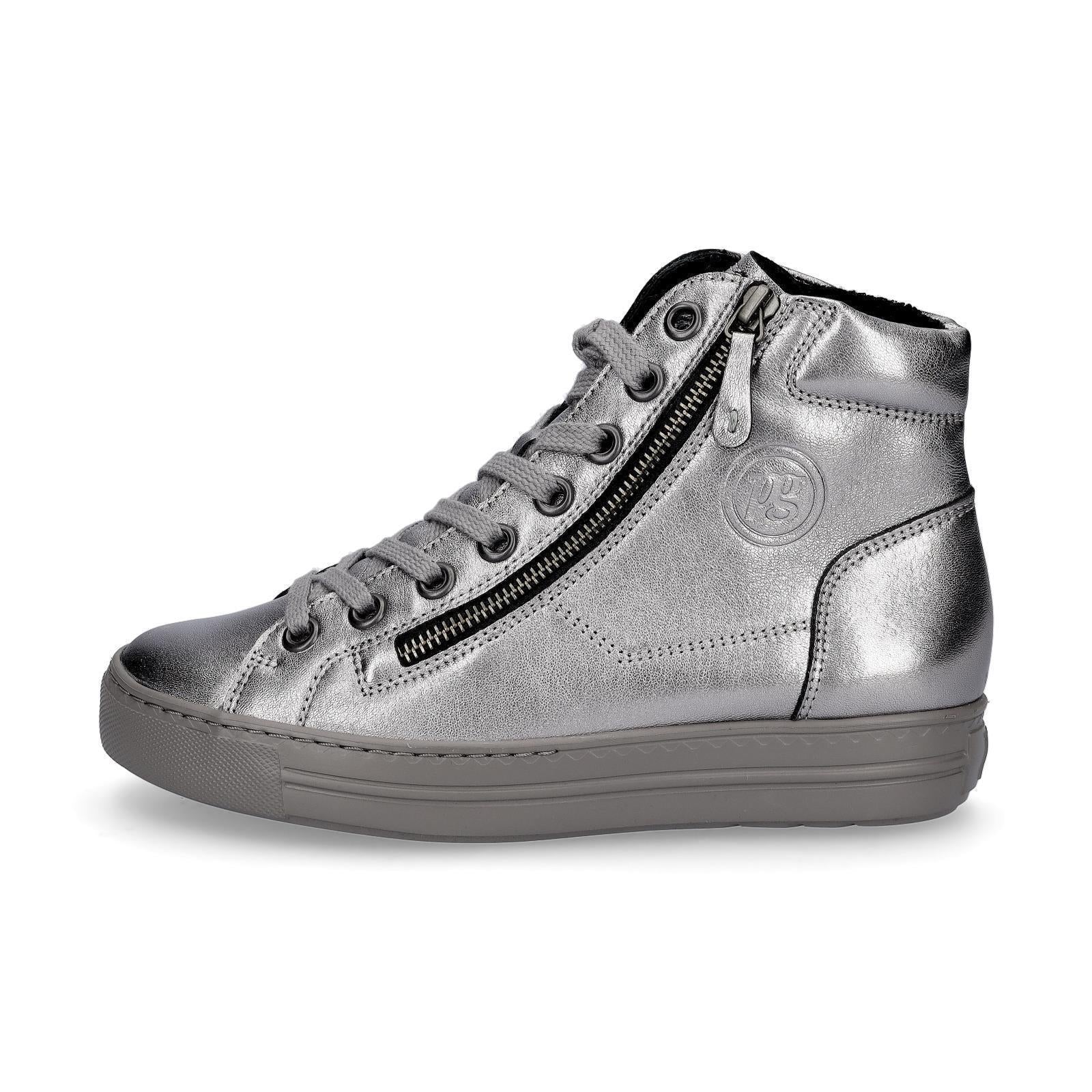 Paul Green Damen High-Top Sneaker grau metallic