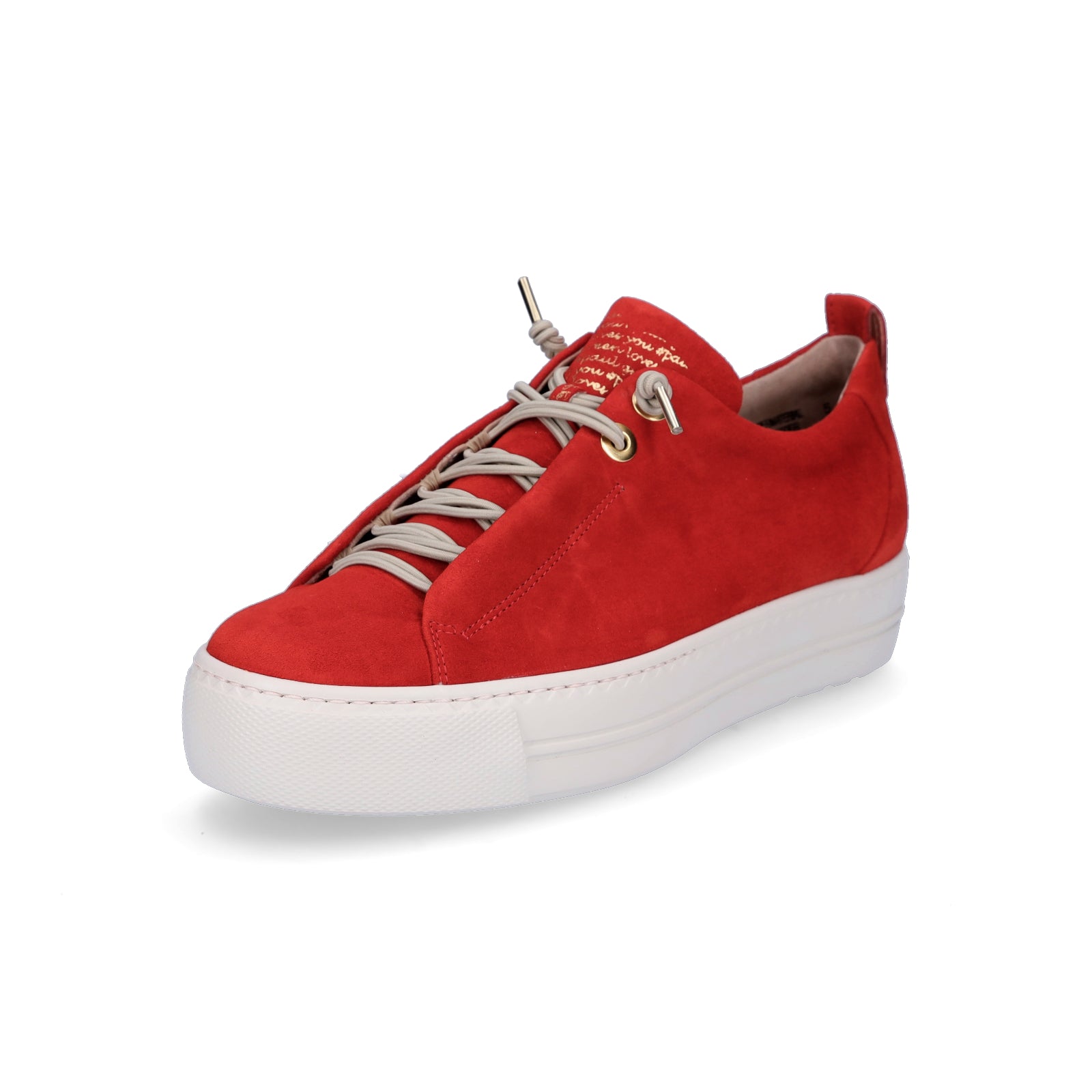 Paul Green Damen Leder Sneaker rot