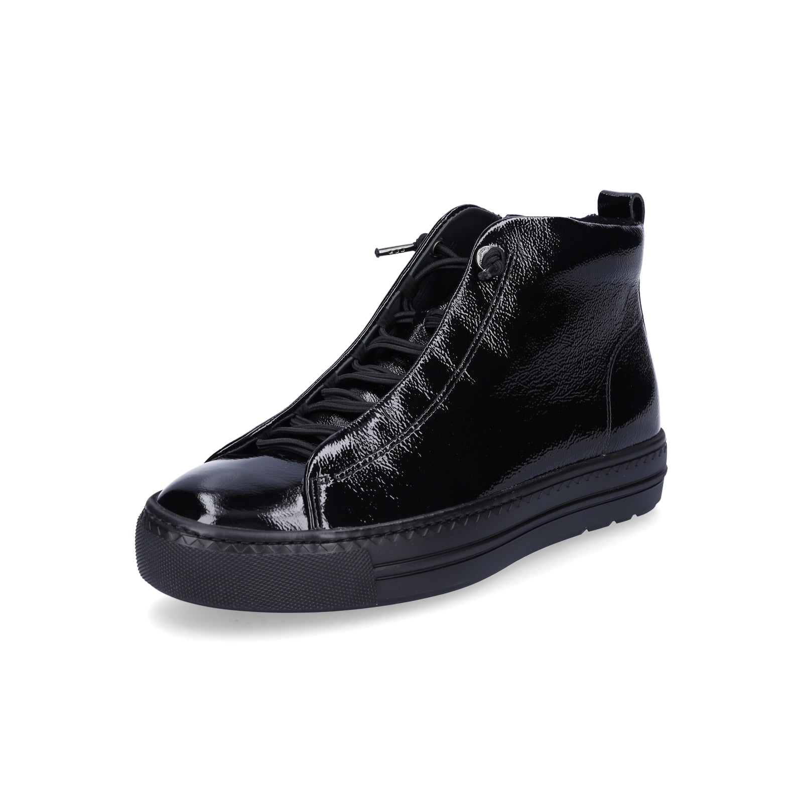 Paul Green Damen High-Top Sneaker schwarz Lack