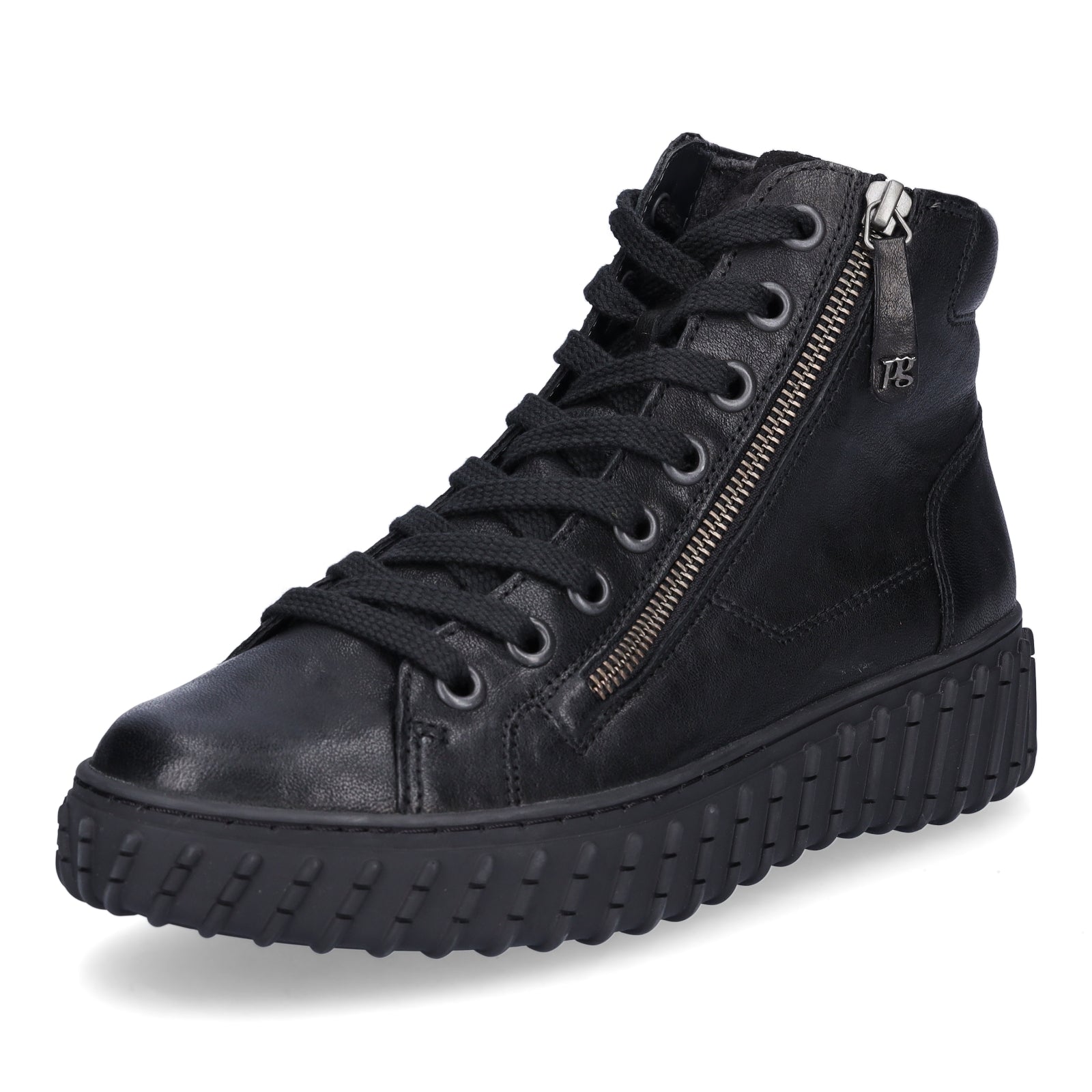 Paul Green Damen High-Top Sneaker schwarz