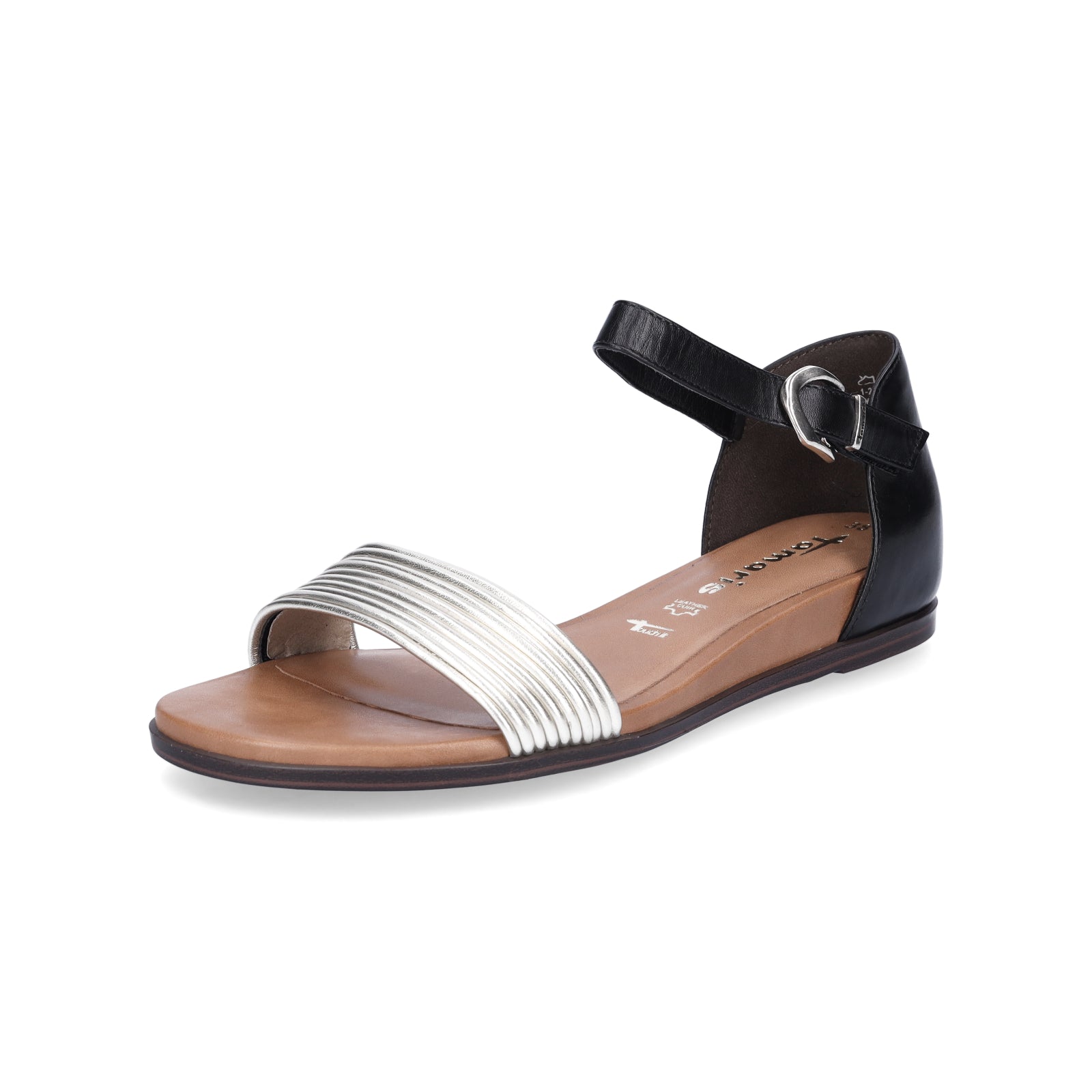 Tamaris Damen Sandale schwarz gold