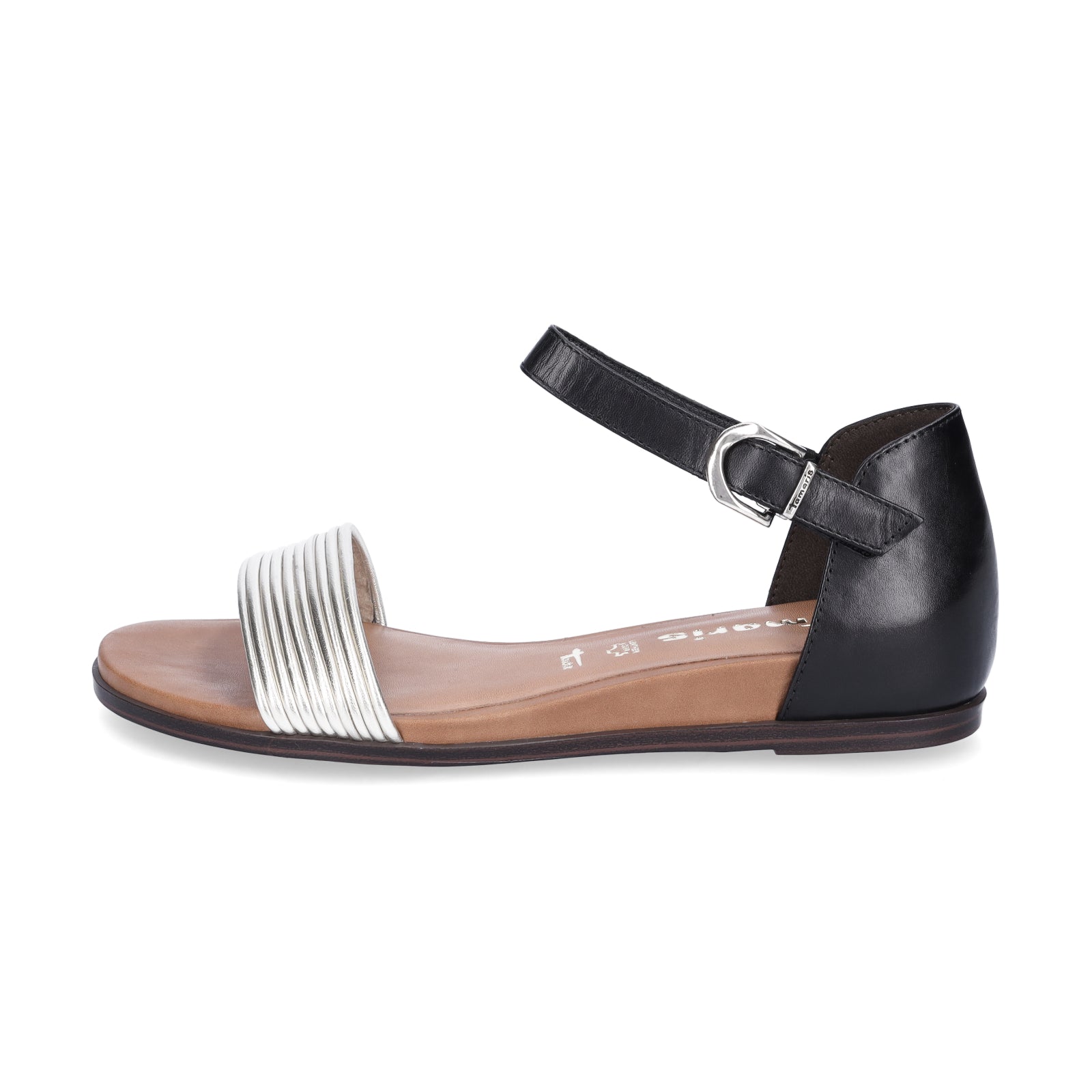 Tamaris Damen Sandale schwarz gold