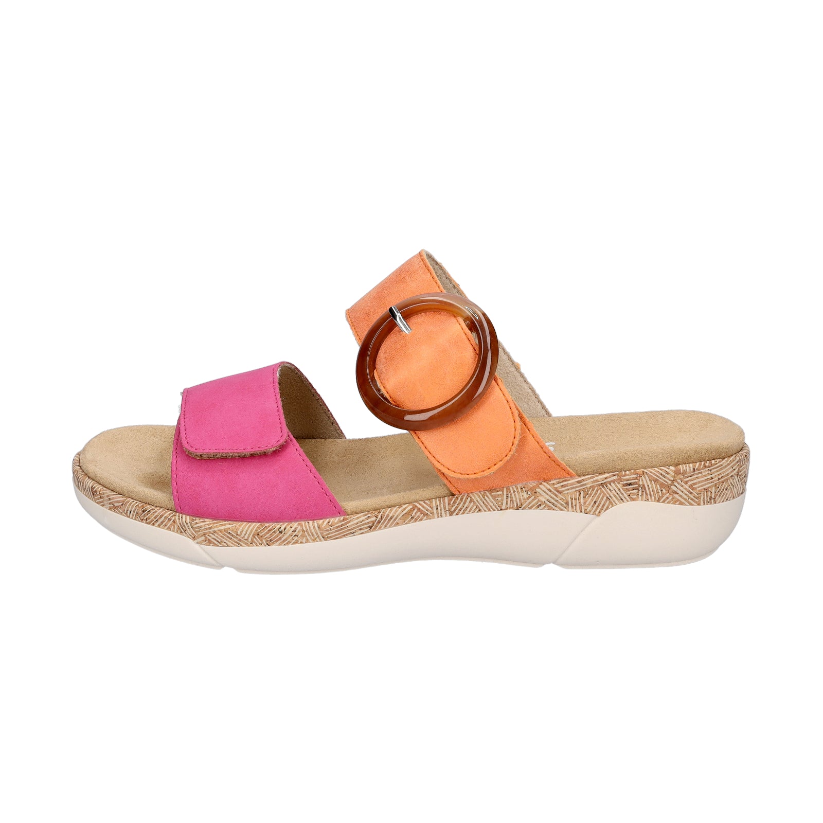 Remonte women's mules orange pink