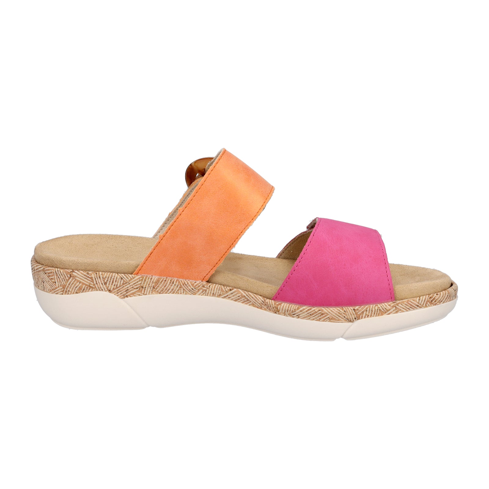 Remonte women's mules orange pink