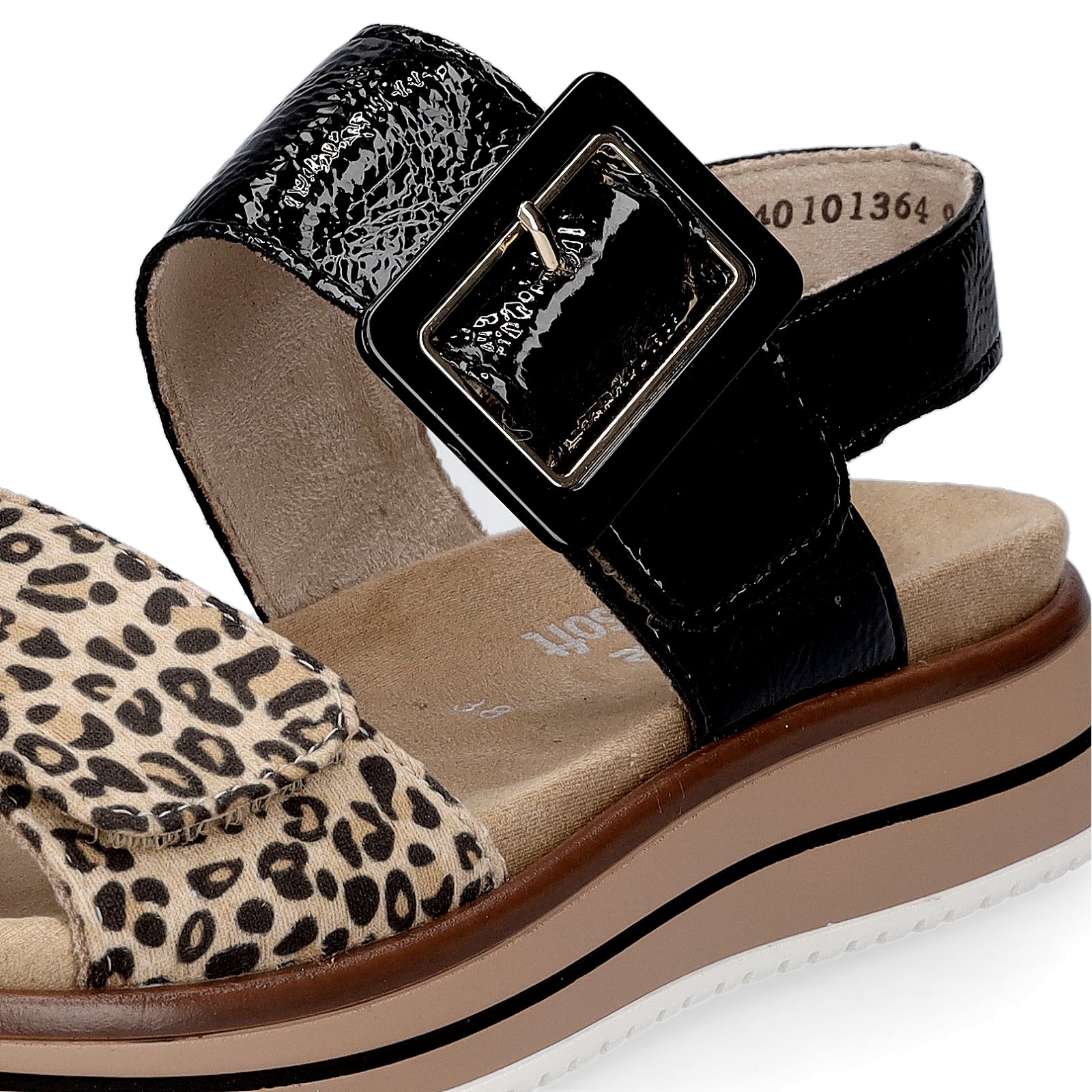 Remonte Damen Sandale schwarz leo