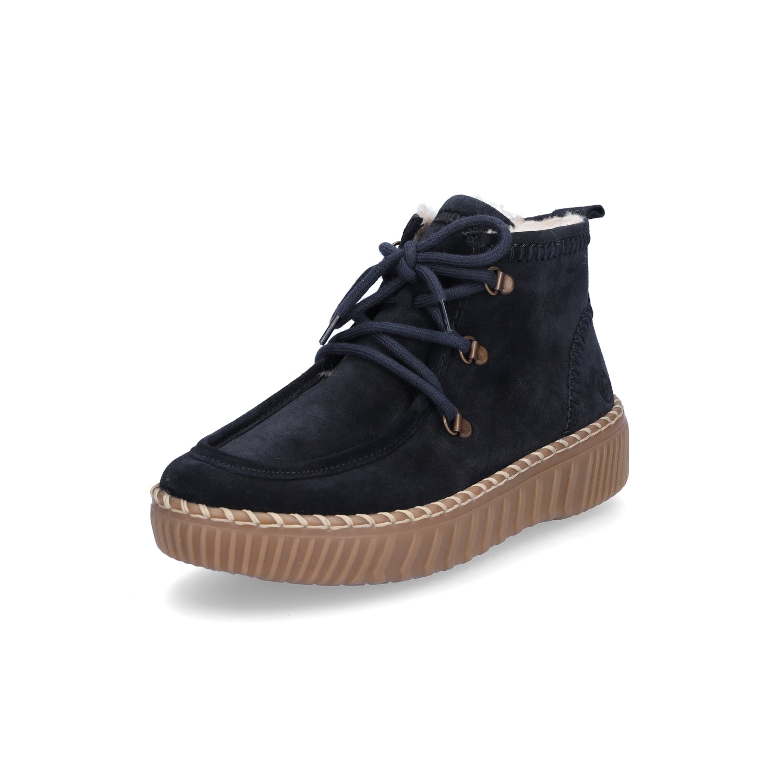 Remonte Women's Lace-Up Boot Blue