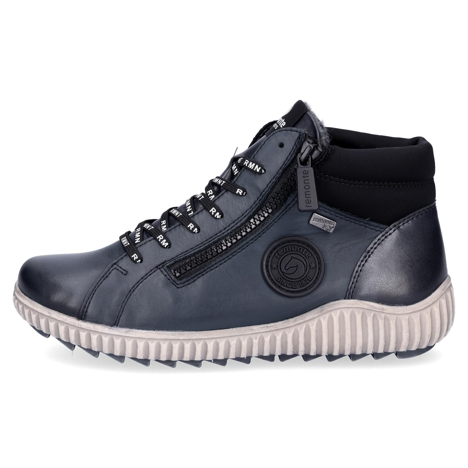 Remonte women's lace-up boot blue