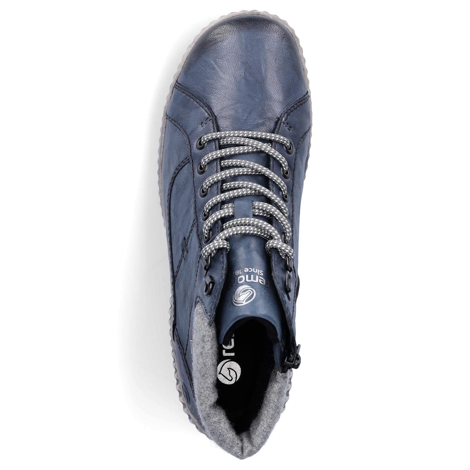 Remonte women's lace-up boot blue