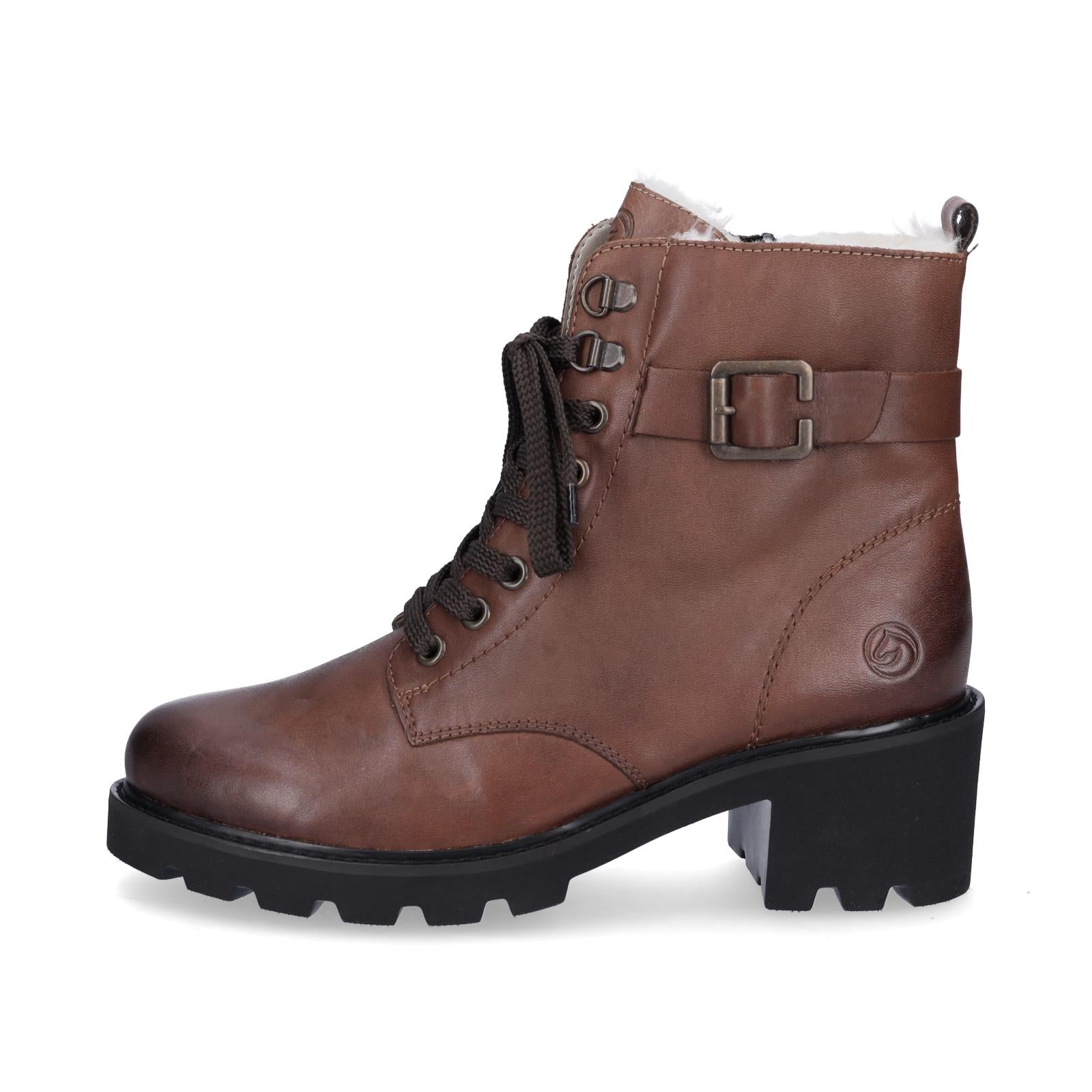 Remonte women's lace-up boot brown