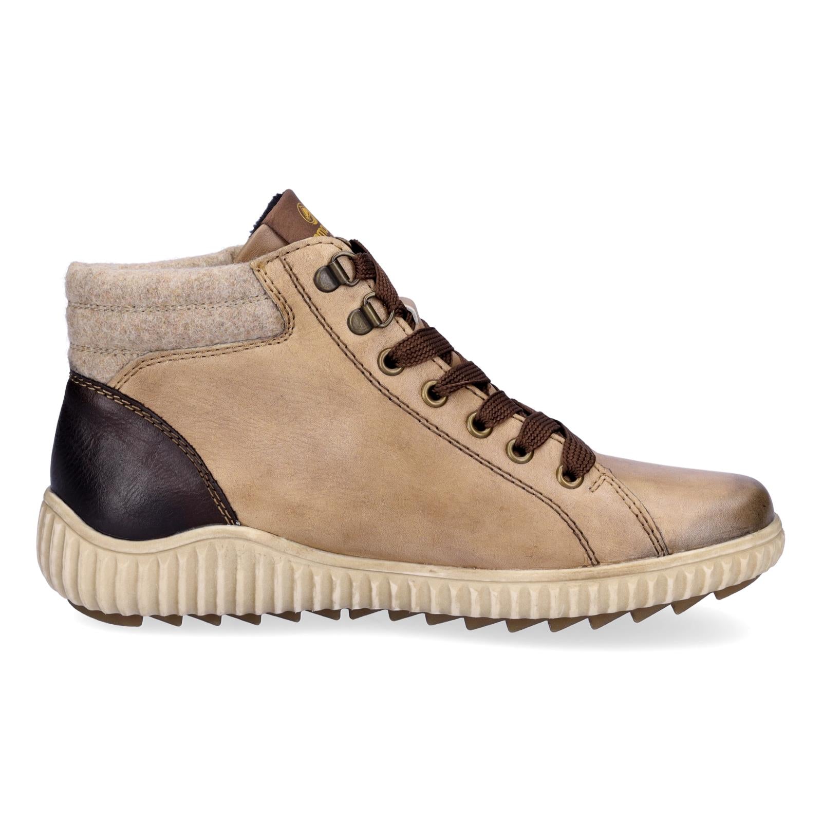 Remonte women's lace-up boot beige