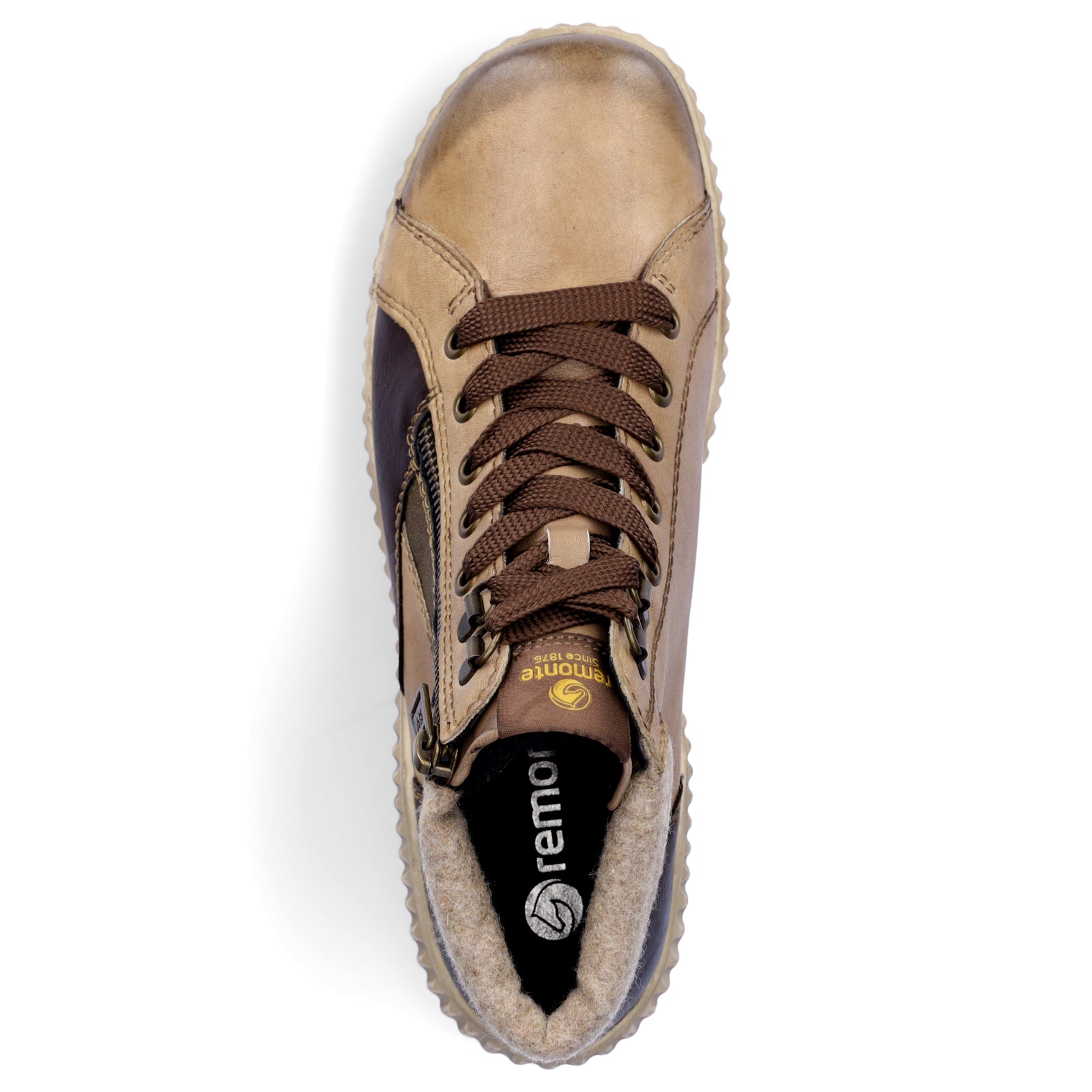 Remonte women's lace-up boot beige