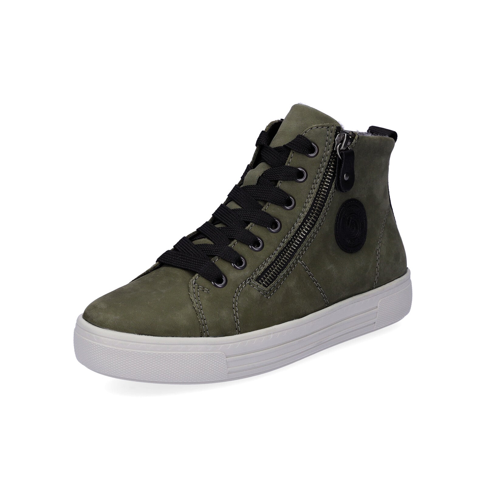 Remonte women's lace-up boot green