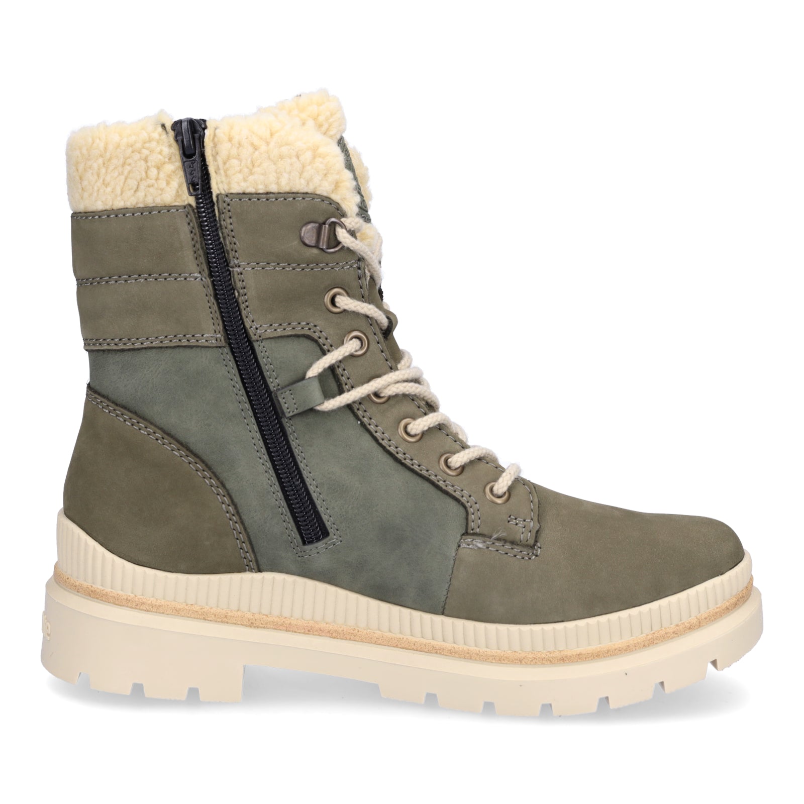 Remonte women's lace-up boots khaki