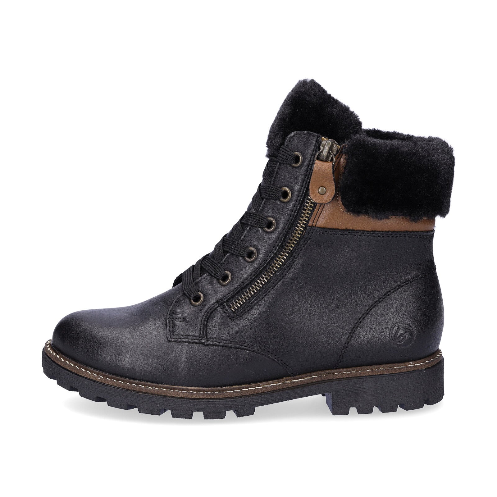 Remonte women's lace-up boot black