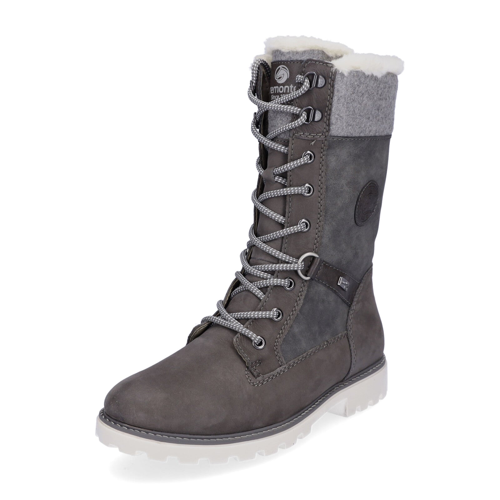 Remonte women's winter lace-up boot grey