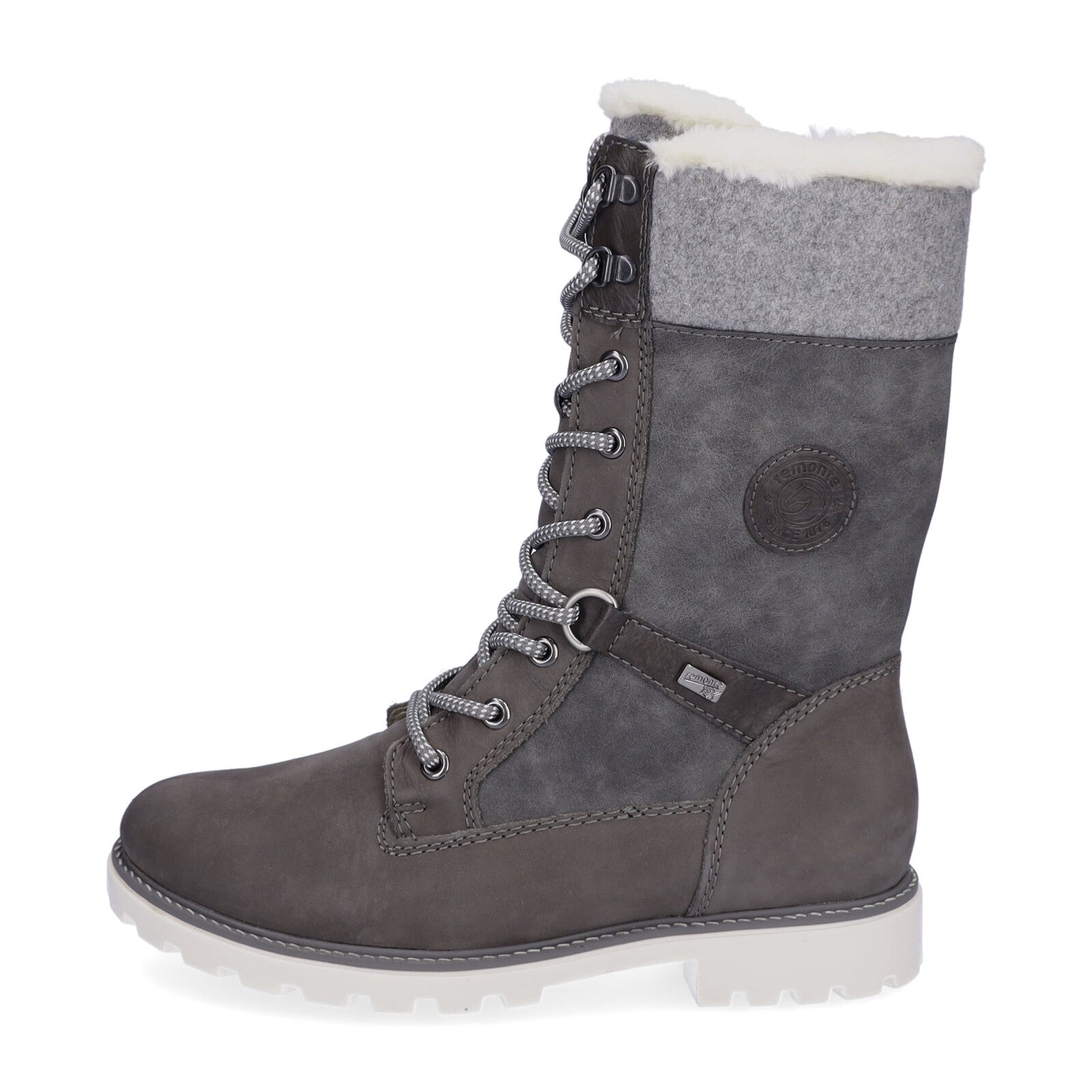 Remonte women's winter lace-up boot grey