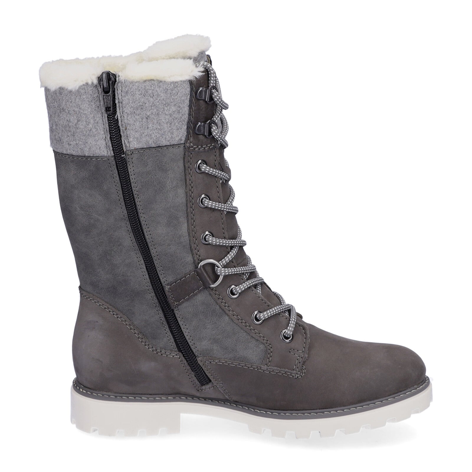 Remonte women's winter lace-up boot grey