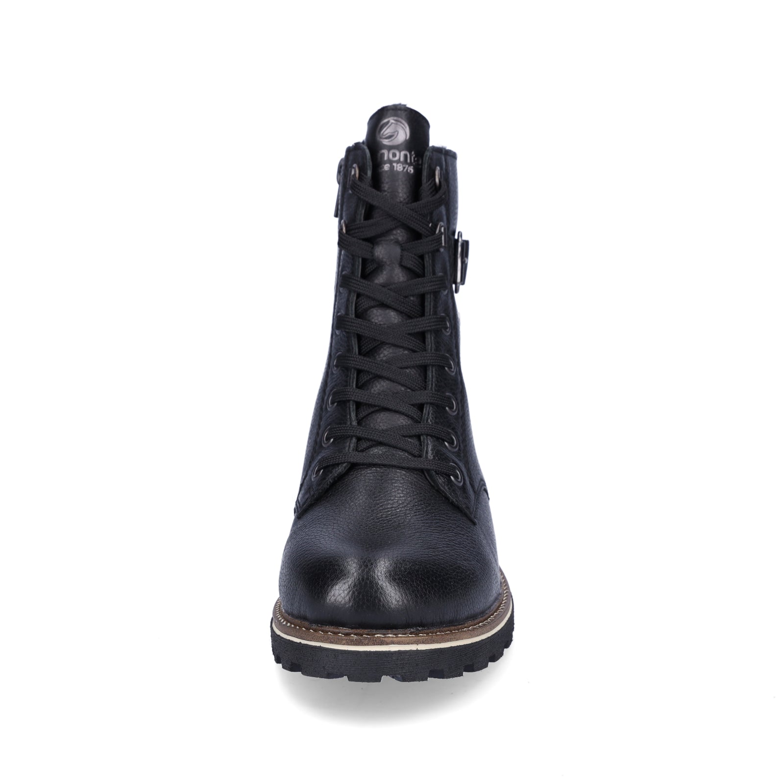 Remonte women's leather lace-up boot black