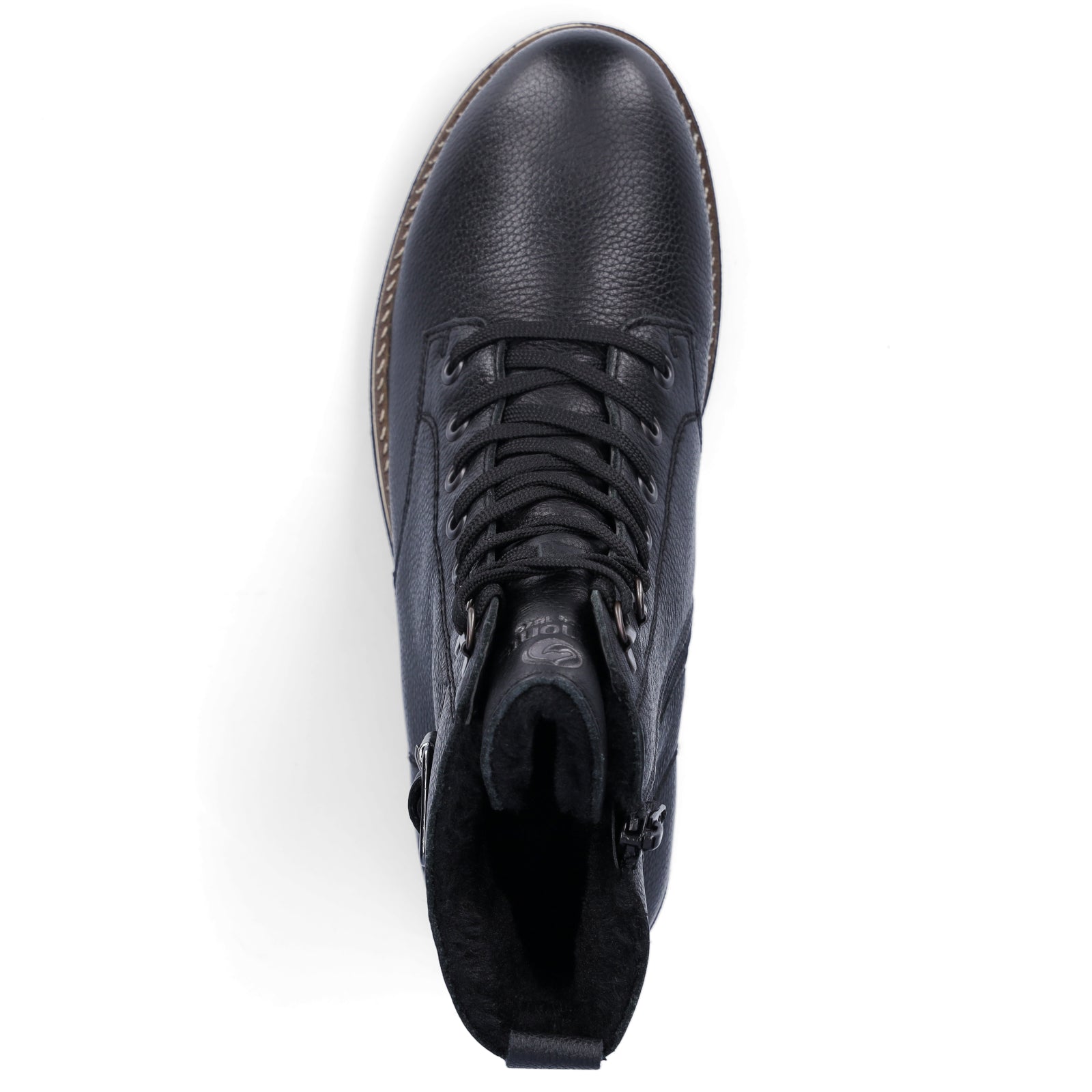 Remonte women's leather lace-up boot black