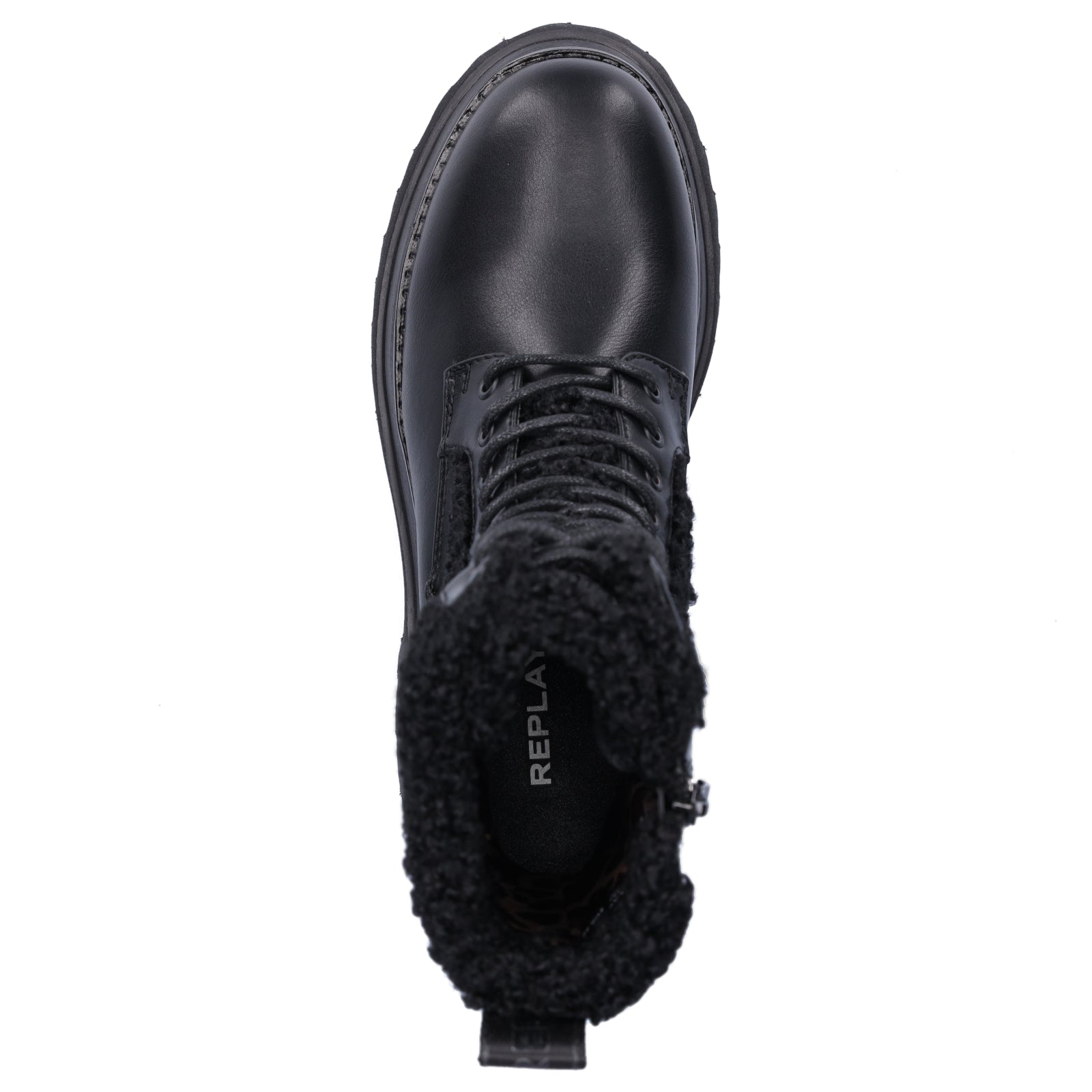 Replay Damen Schnürboot Any Fur schwarz