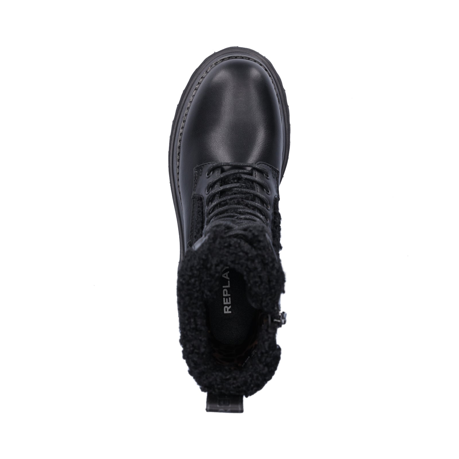 Replay Damen Schnürboot Any Fur schwarz