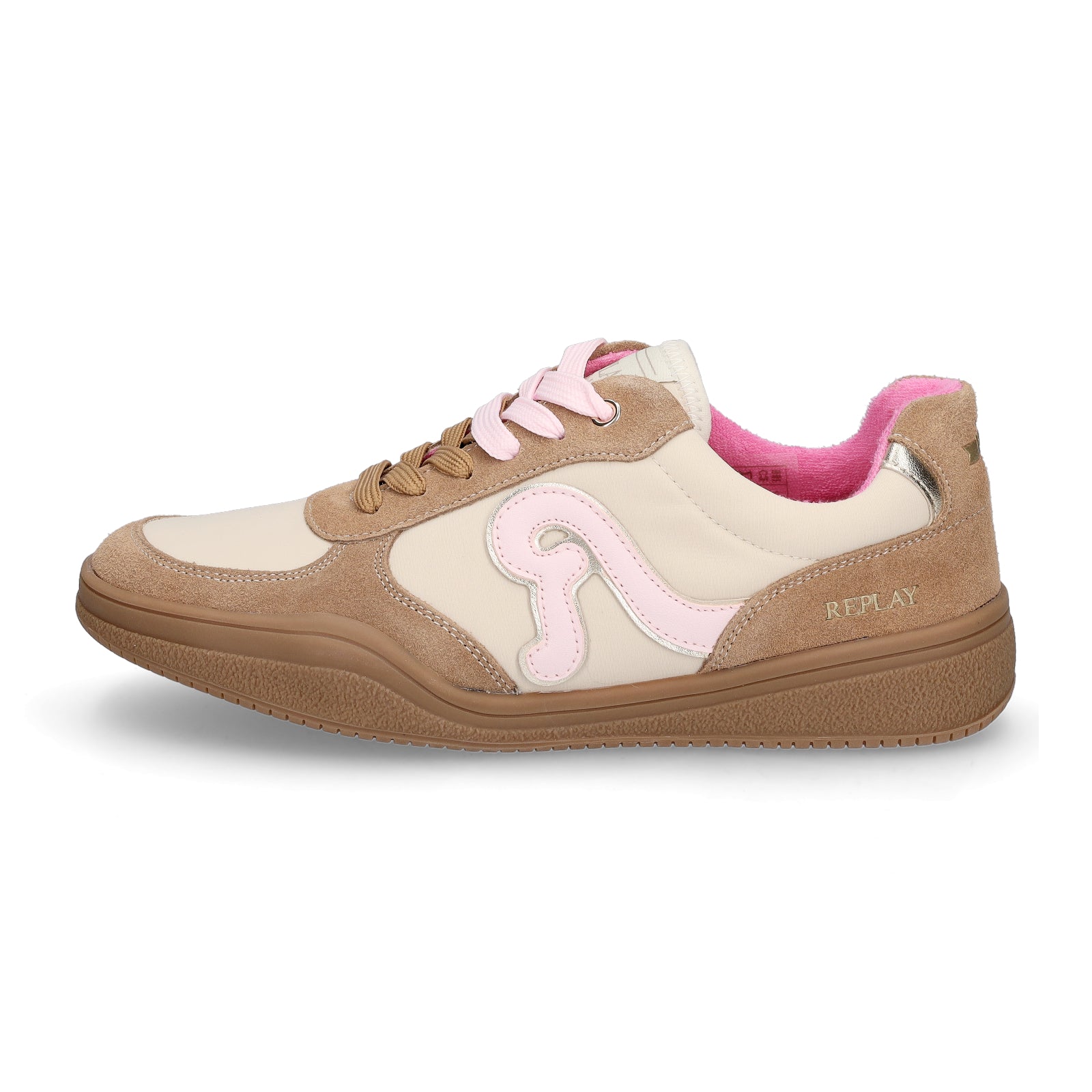 Replay women's sneakers beige brown