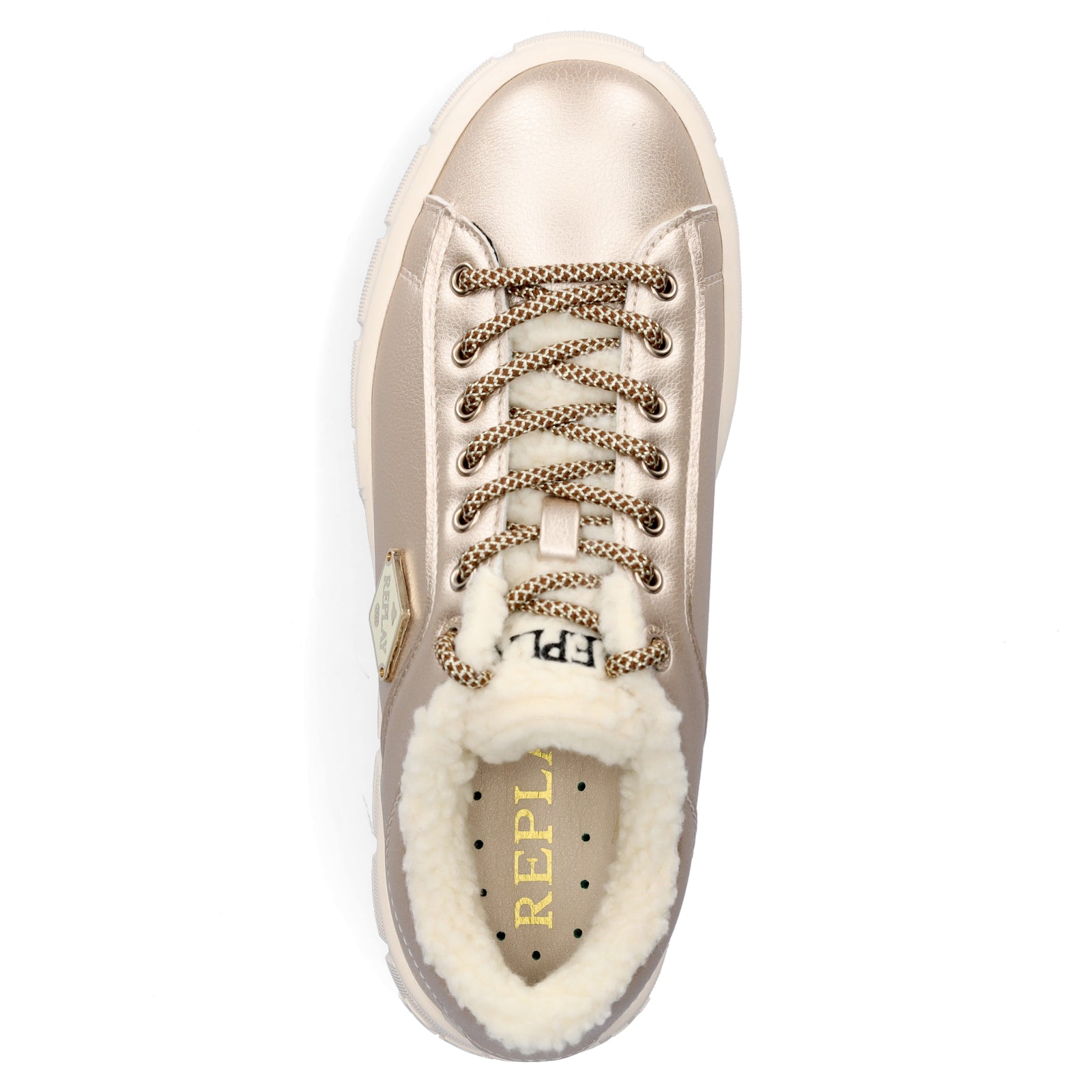 Replay women's sneakers Paulette Metal platinum