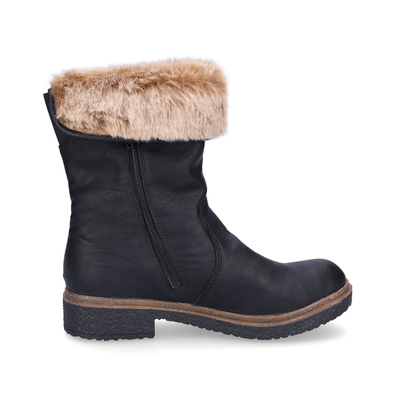Rieker Damen Halbschaft Stiefel schwarz