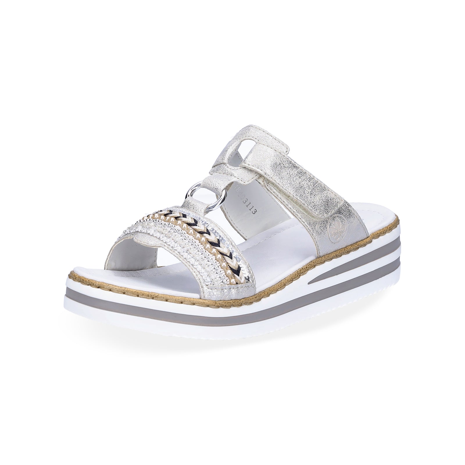 Rieker Damen Pantolette silber
