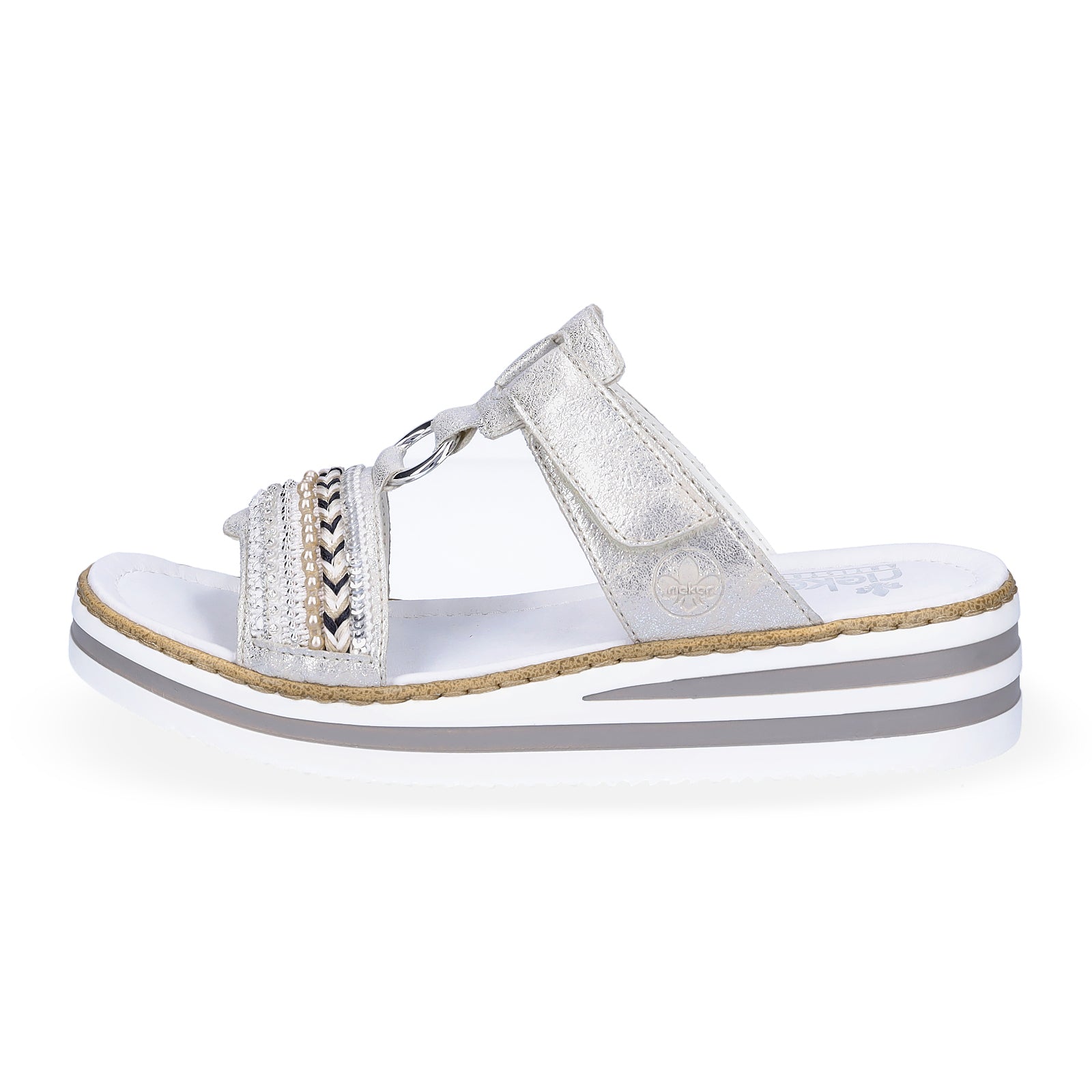 Rieker Damen Pantolette silber