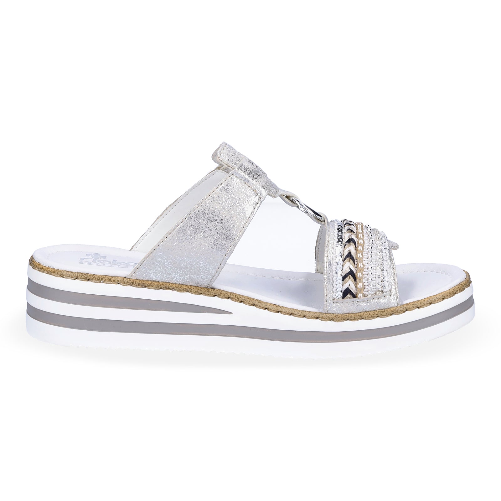 Rieker Damen Pantolette silber