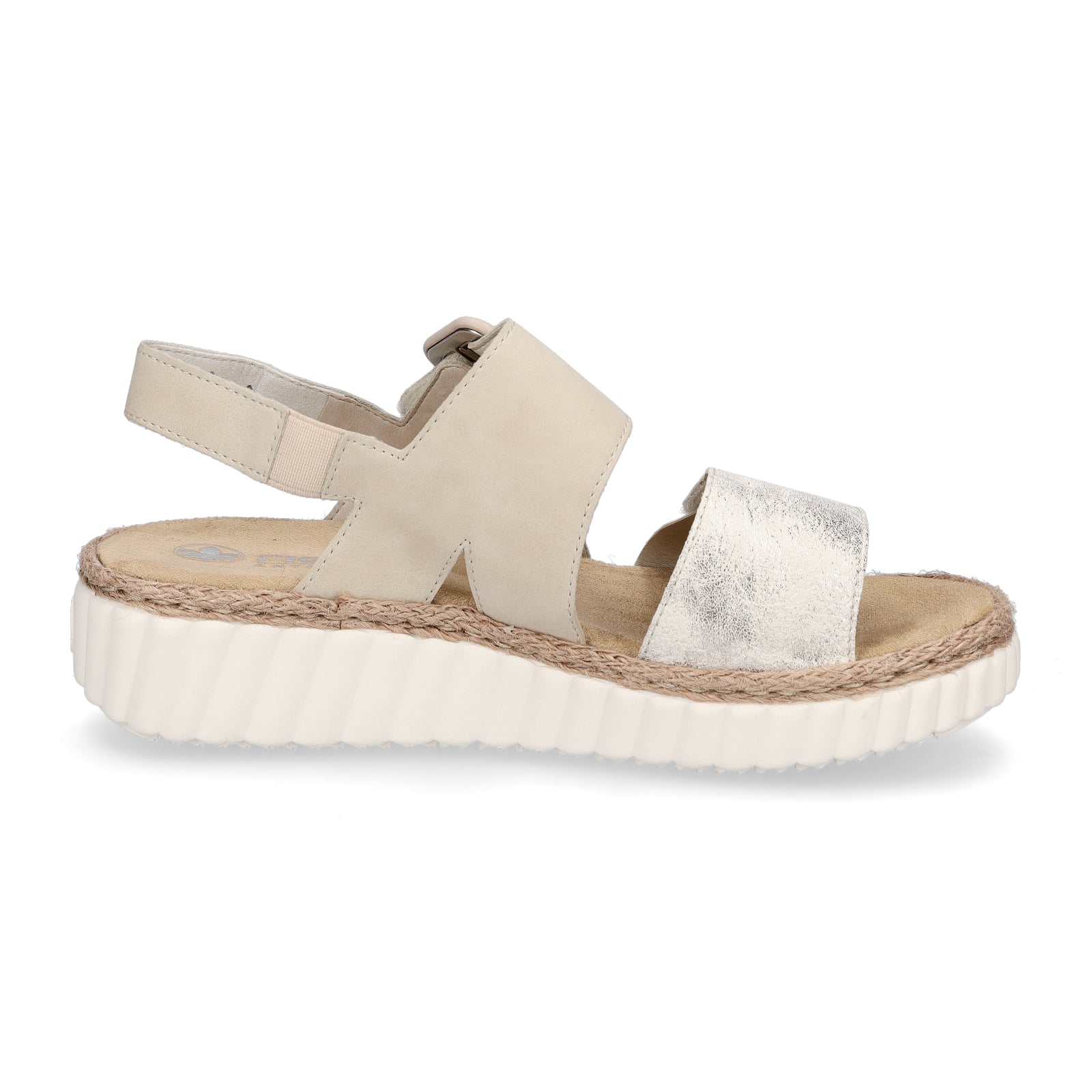 Rieker Damen Sandale beige gold