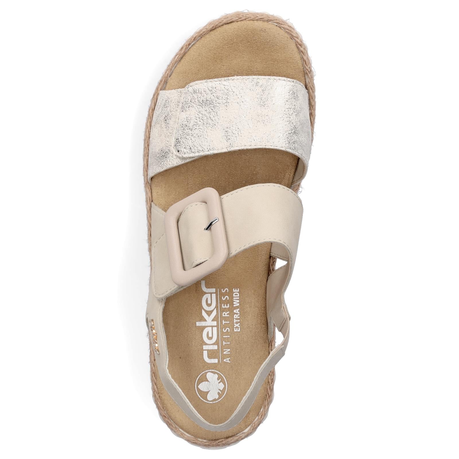 Rieker Damen Sandale beige gold