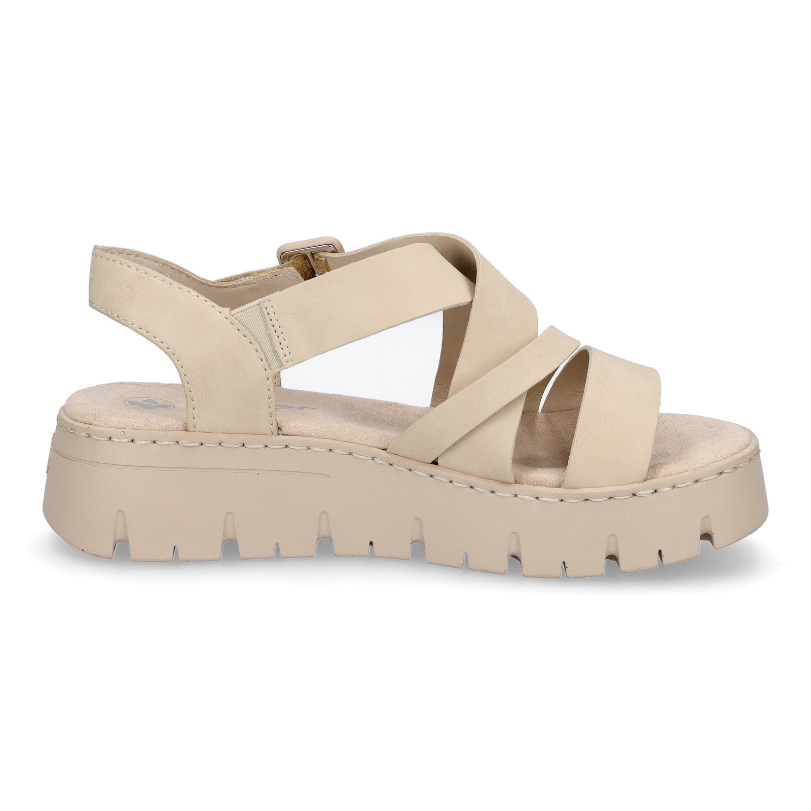 Rieker Damen Plateau Sandale beige