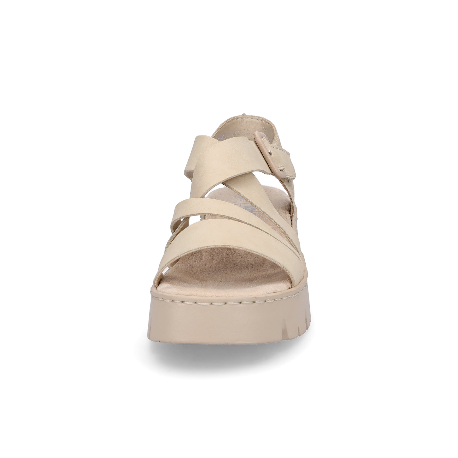 Rieker Damen Plateau Sandale beige