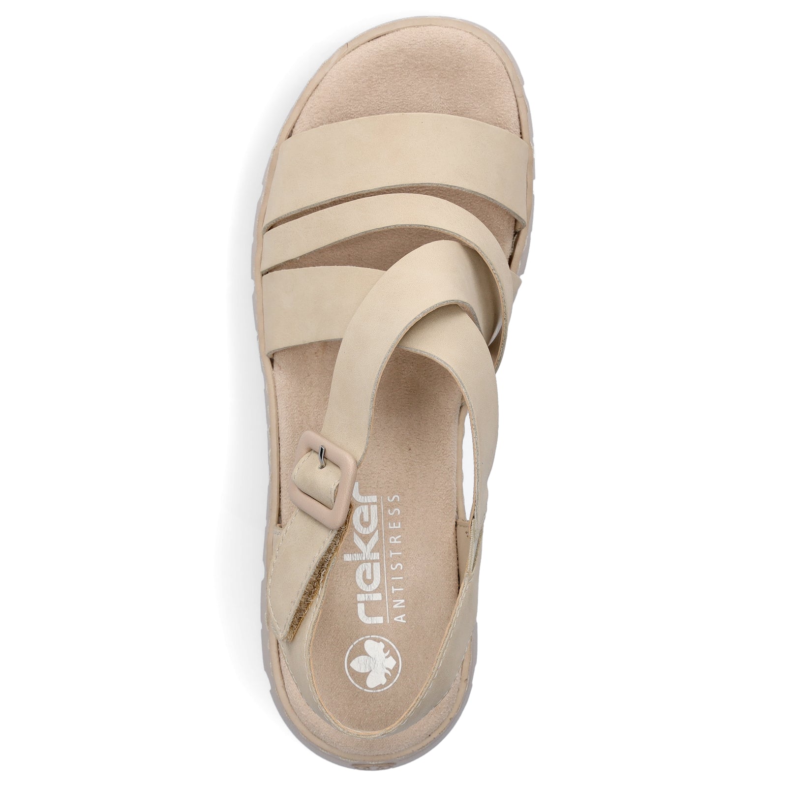 Rieker Damen Plateau Sandale beige