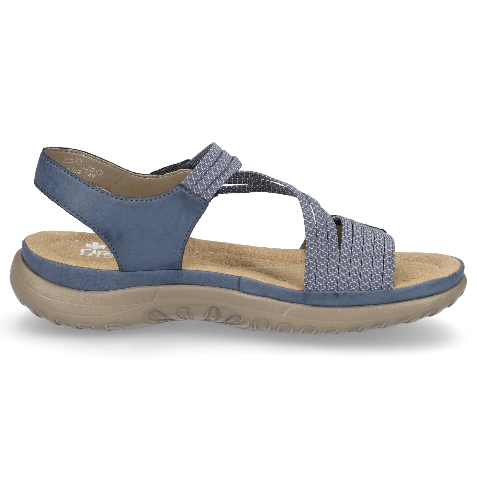 Rieker women's trekking sandal blue