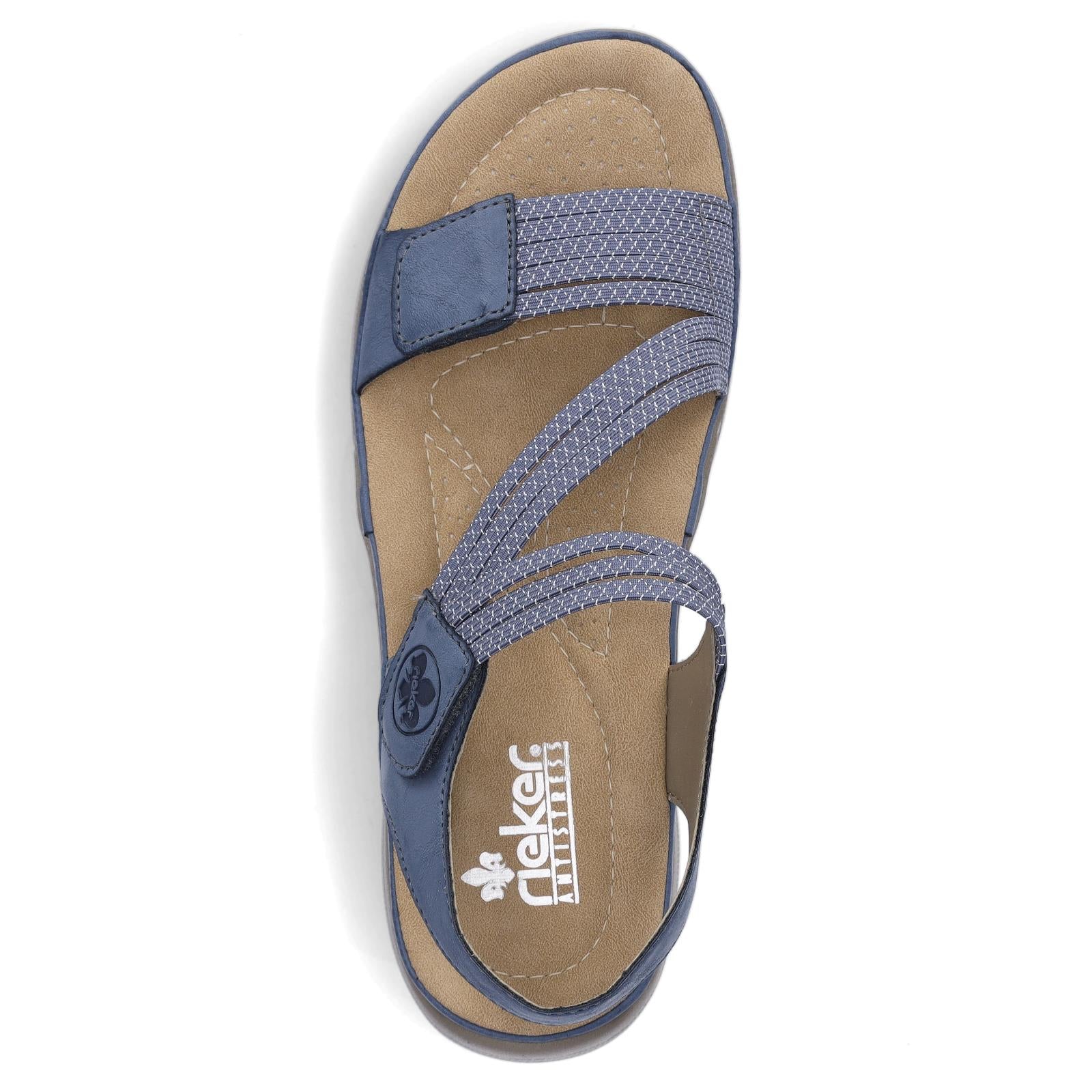 Rieker women's trekking sandal blue