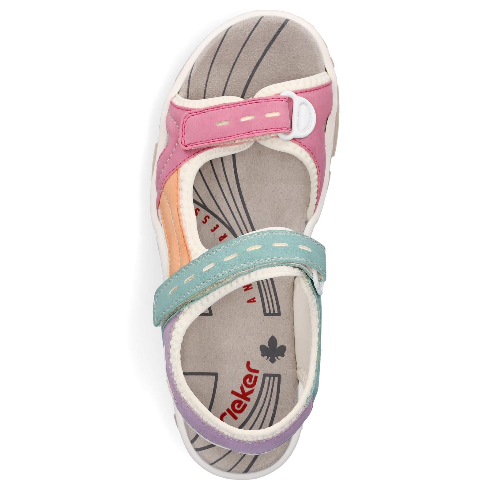 Rieker women's sandal multi rainbow