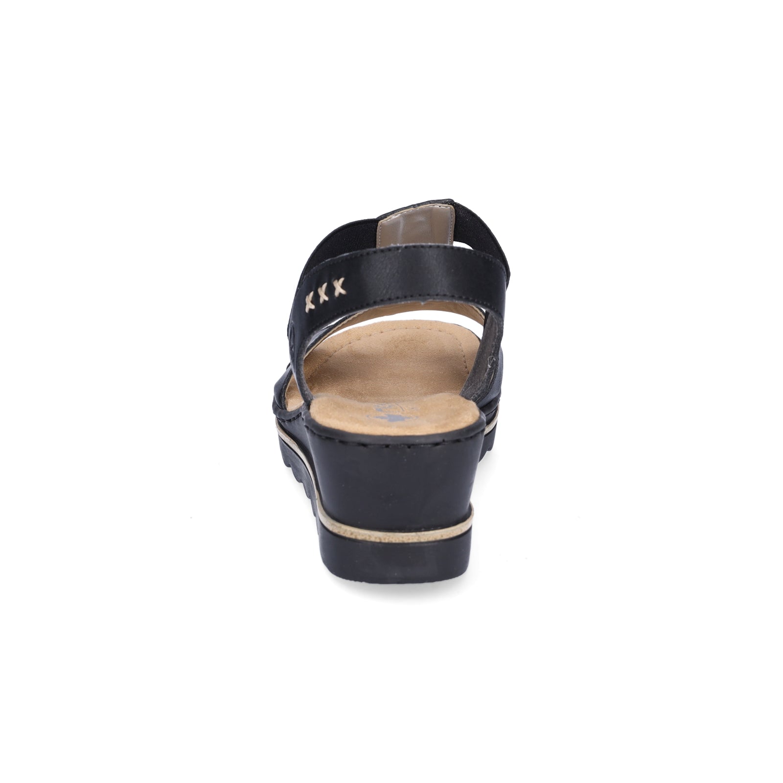 Rieker women's wedge sandals black